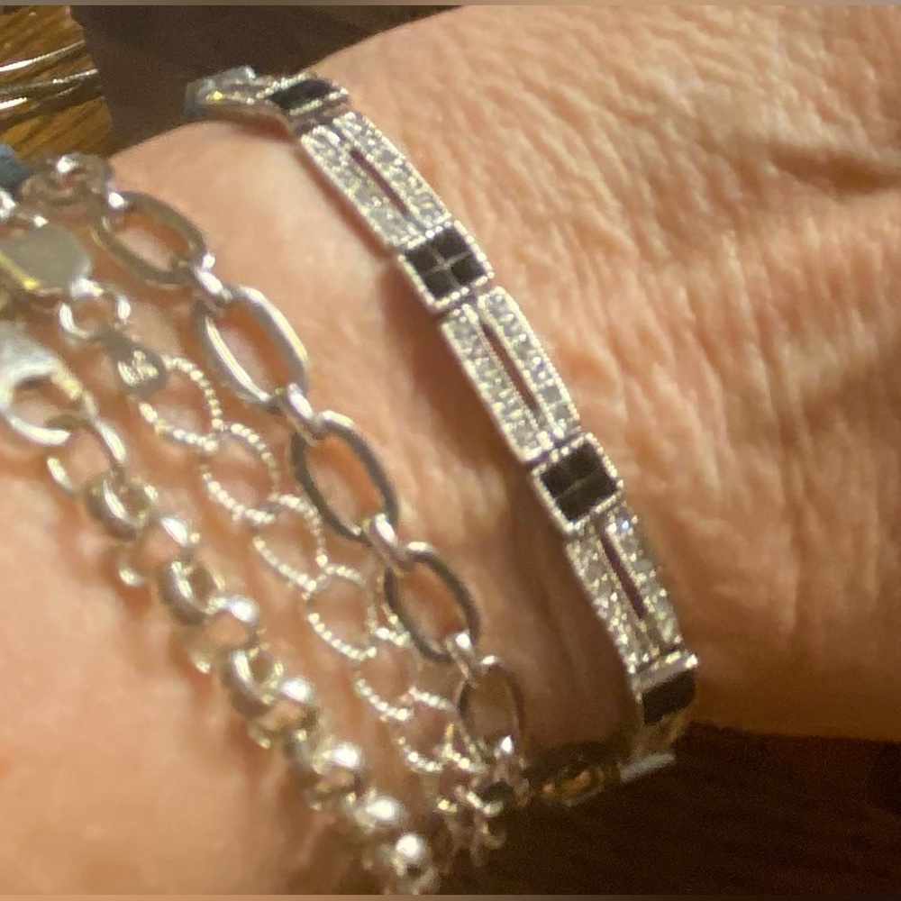 Vintage Camrose & Kross Jacqueline Jackie Kennedy black onyx bracelet